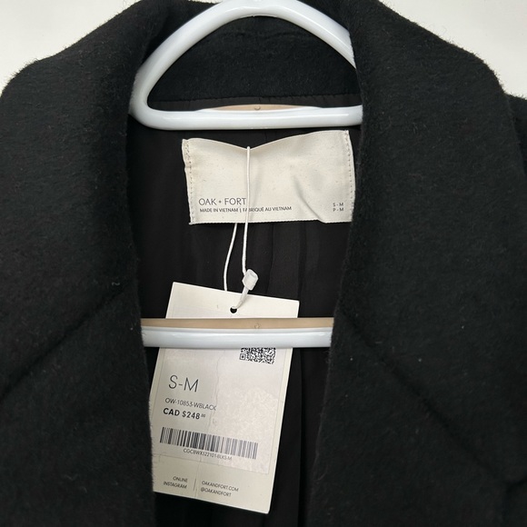 Oak + Fort Oversized Wool Blend Coat NWT - Picture 4 of 6